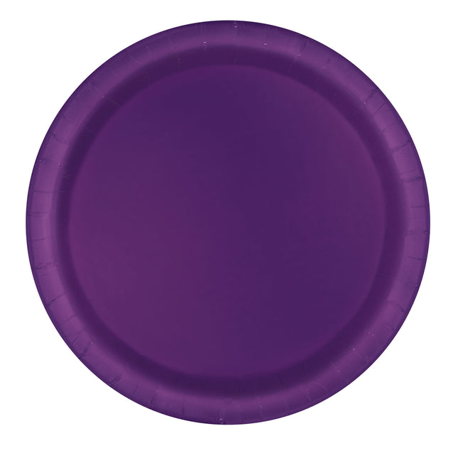 Assiettes violettes rondes 23cm 16pcs