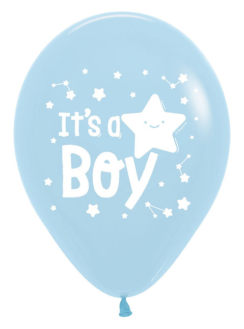 Ballons It's a Boy Star Pastel Matte Blue 30cm 25pcs