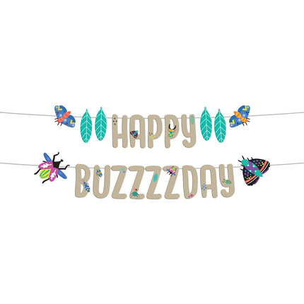 Guirlande de lettres Insectes Happy Buzzzzday 1.5m