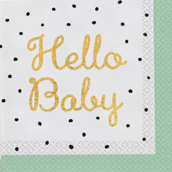 Serviettes Hello Baby 33cm 16pcs