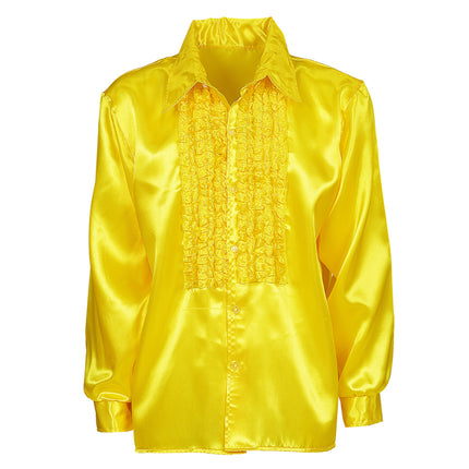 Chemisier Disco 70S Jaune Hommes