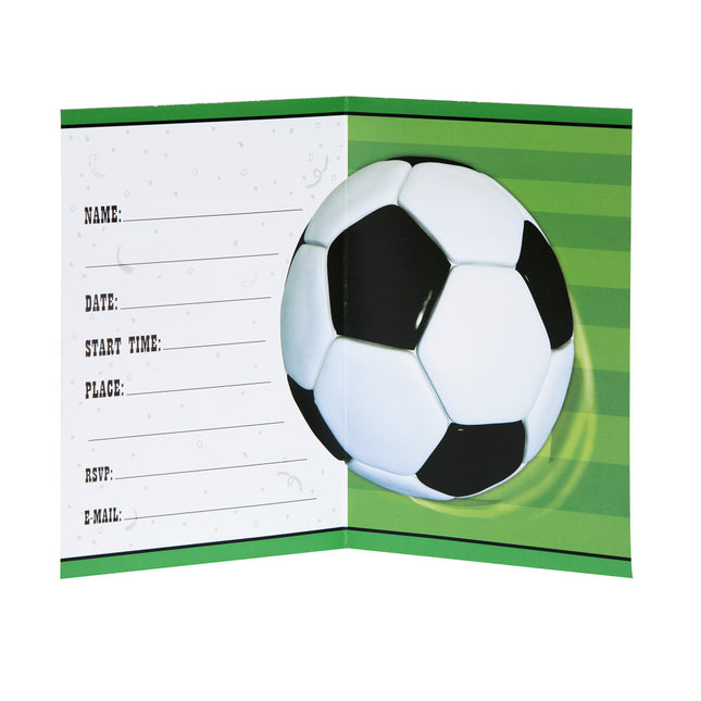 Invitations pour le football It's A Party 8pcs