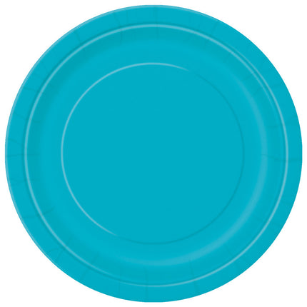 Assiettes Turquoise Rondes 17.5cm 8pcs