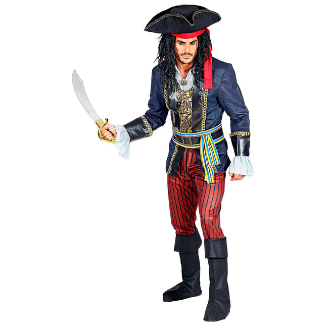 Costume de pirate Rouge Bleu Hommes