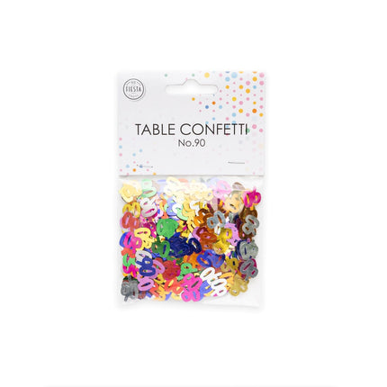 Confettis de table 90 ans colorés