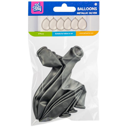 Ballons argentés métallisés 30cm 6pcs