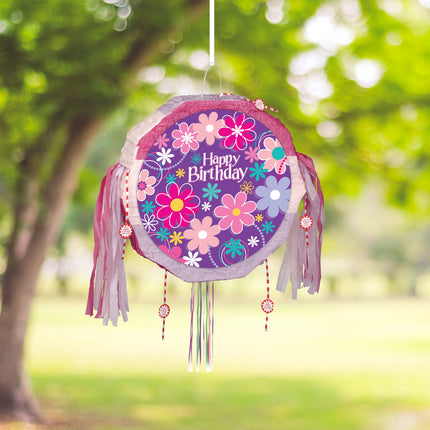 Pinata Fleurs Joyeux Anniversaire