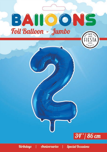 Ballon de baudruche Figure 2 Bleu XL 86cm vide