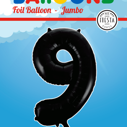 Ballon de baudruche Figure 9 Noir XL 86cm vide