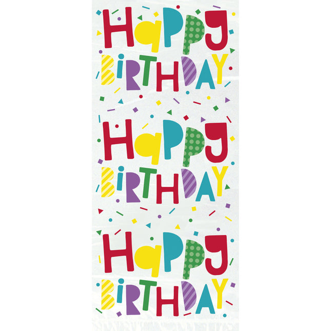 Sacs en cellophane Happy Birthday 28cm 20pcs