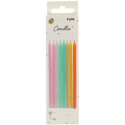 Bougies Pastel Multicolore 10cm