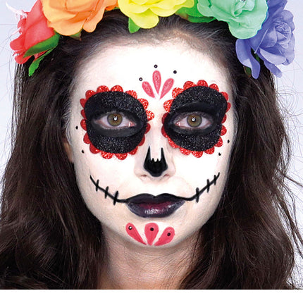 Set de maquillage Dia De Los Muertos 8 pièces