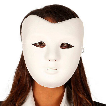 Masque blanc en plastique