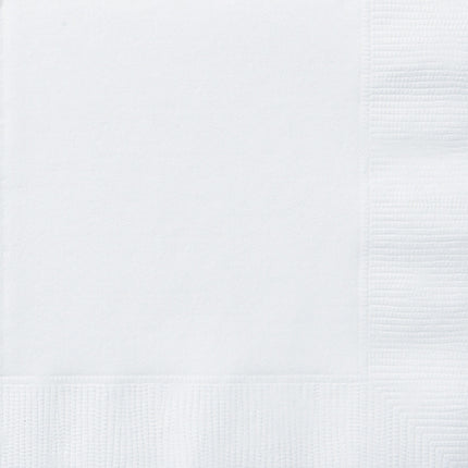 Serviettes blanches 33cm 50pcs