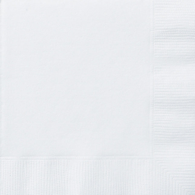 Serviettes blanches 33cm 50pcs