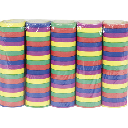 Rouleaux de serpentin colorés 5pcs 4m