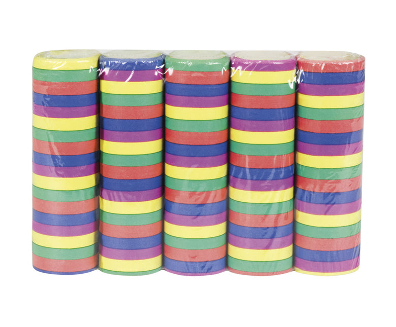 Rouleaux de serpentin colorés 5pcs 4m