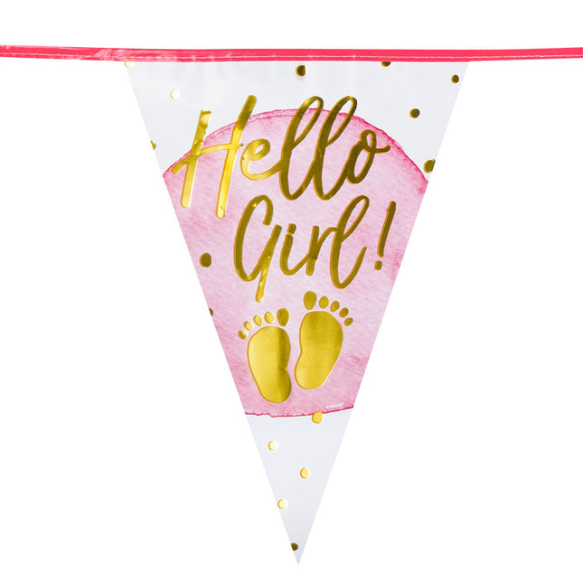 Guirlande de naissance Hello Girl ! 6m