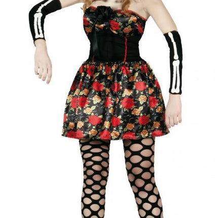 Costume d'Halloween Robe Femme Squelette Jour des Morts