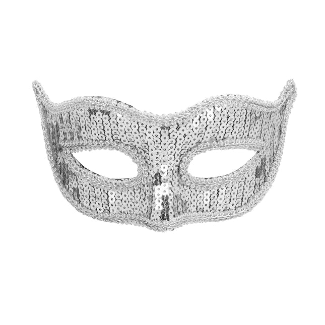 Masque pour les yeux argenté paillettes