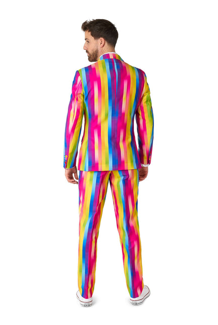 Costume à rayures arc-en-ciel Hommes OppoSuits