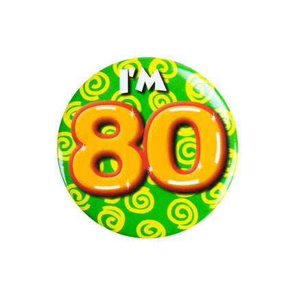 Je suis 80 Bouton 80 ans 5.5cm