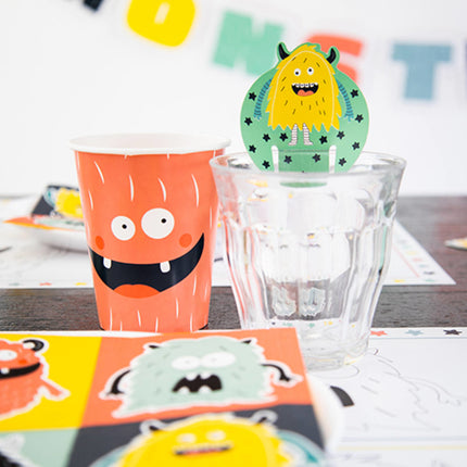 Gobelets en papier Monster 250ml 6pcs