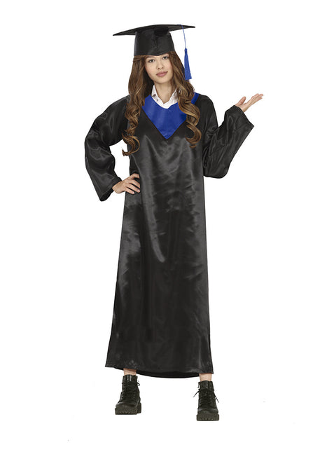 Robe de graduation Noir Bleu Dames