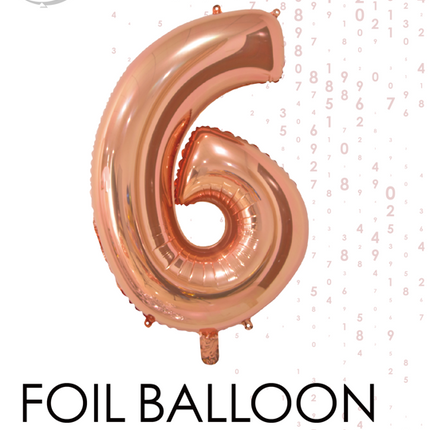 Ballon de baudruche Figure 6 Rose Gold 66cm