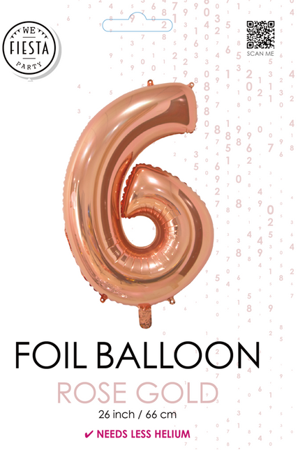 Ballon de baudruche Figure 6 Rose Gold 66cm