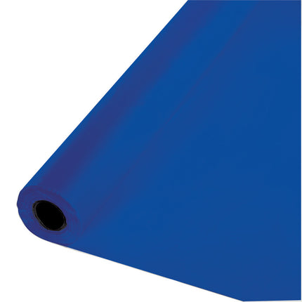 Chemin de table bleu en plastique 30.5m