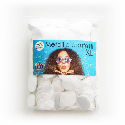 Confetti blanc métallisé 250gr