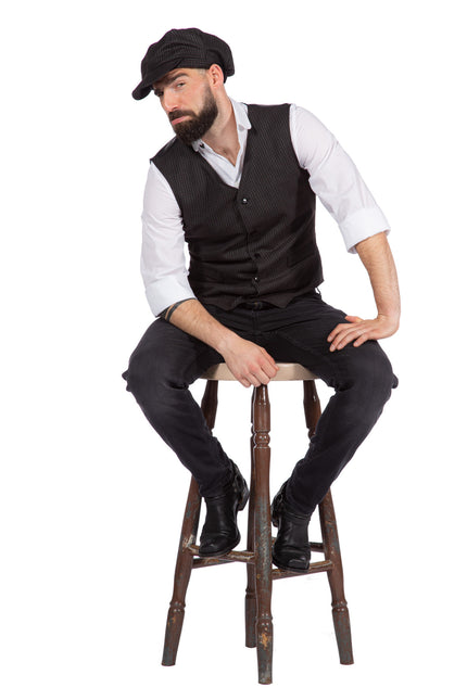 Dress Up Set Hommes Gillet et Casquette années folles 20S