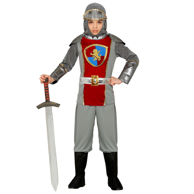 Costume de chevalier Gris Rouge Garçon