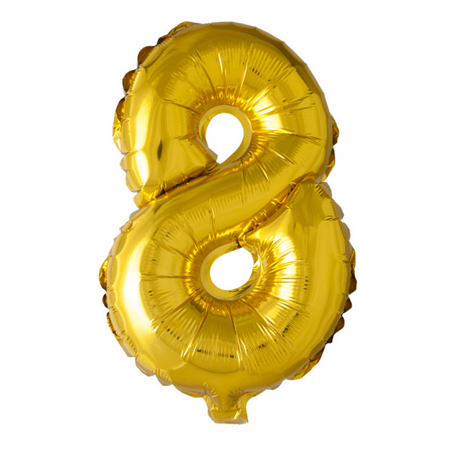 Ballon de baudruche Figure 8 Gold XL 86cm vide