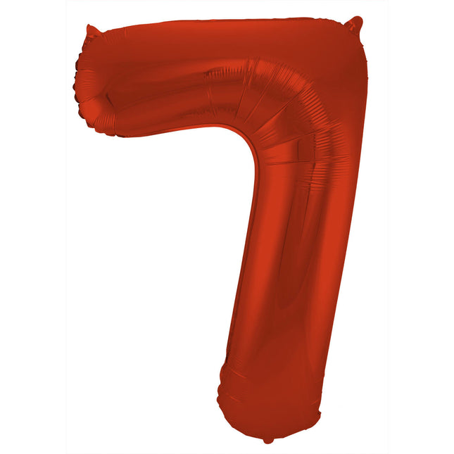 Ballon de baudruche Figure 7 Rouge mat XL 86cm vide