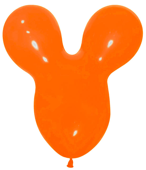 Ballons Tête de Souris Orange 25pcs