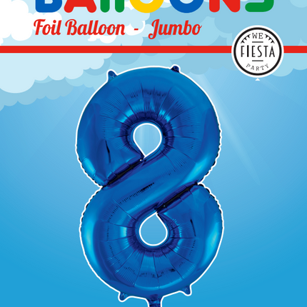 Ballon de baudruche Figure 8 Bleu XL 86cm vide