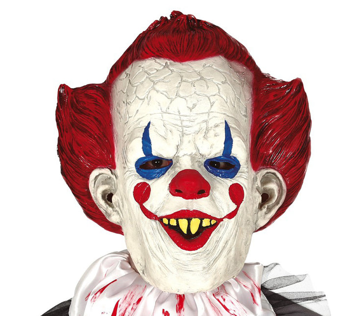 Masque d'Halloween Clown Cheveux Rouges