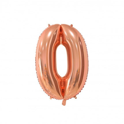 Ballon de baudruche Figure 0 Rose Gold 66cm