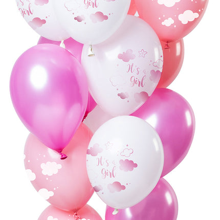 Ballons de naissance C'est une fille 30cm 12pcs