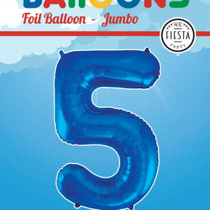 Ballon de baudruche Figure 5 Bleu XL 86cm vide