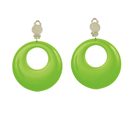 Boucles d'oreilles vert fluo