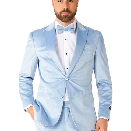 Velours bleu clair Tuxedo hommes <tc>OppoSuits</tc>