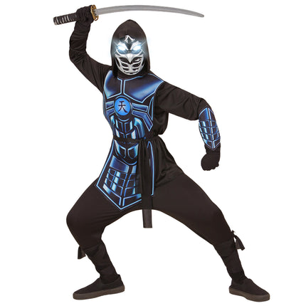 Costume de Ninja Noir Bleu Garçon