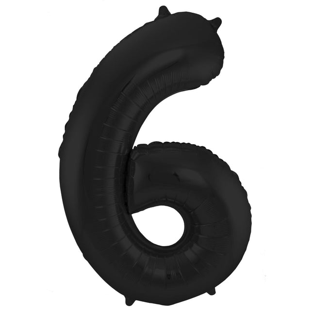 Ballon de baudruche Figure 6 Noir mat XL 86cm vide