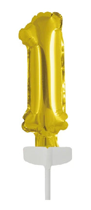 Décor de gâteau doré Ballon de baudruche 1 an 12.5cm