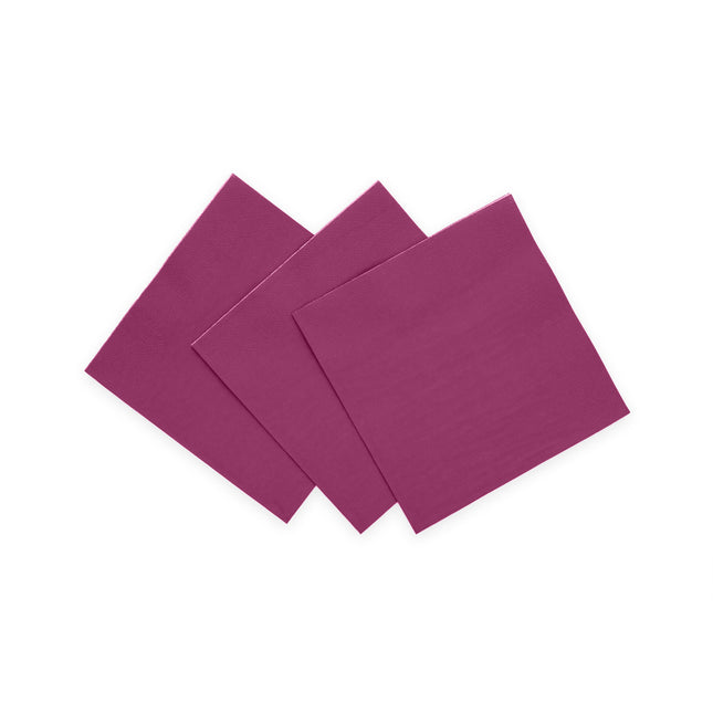 Serviettes de table violettes 3 couches 24cm 20pcs