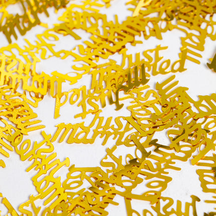 Confetti de table Just Married Gold