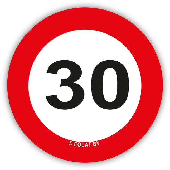 Panneau de signalisation Confetti 30 Years 48pcs